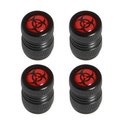 Pilot Automotive Pilot Automotive IP-2042E Biohazard Logo Aluminum Valve Cap; Black - 4 Piece IP-2042E